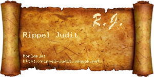 Rippel Judit névjegykártya